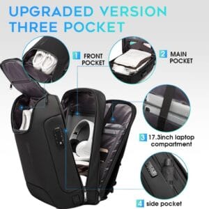 bange men's anti theft backpack