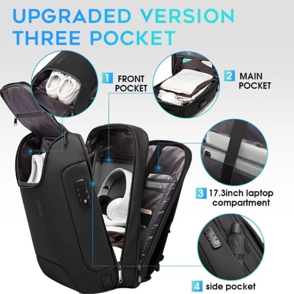 bange men's anti theft backpack