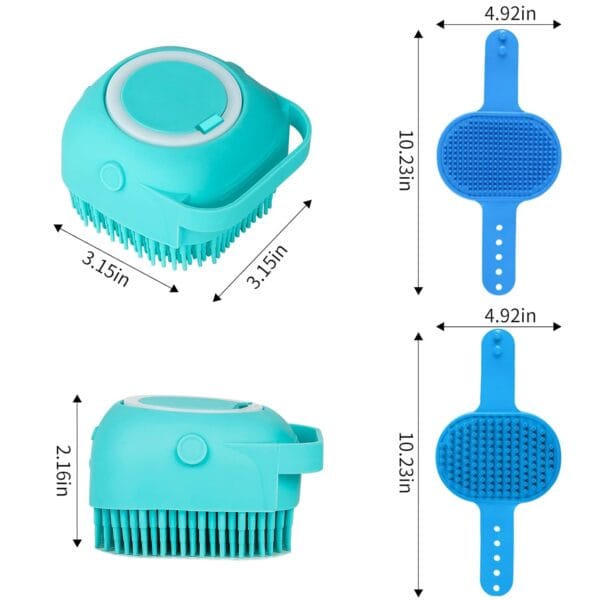 comotech 6pcs dog bath brush & dog toothbrush
